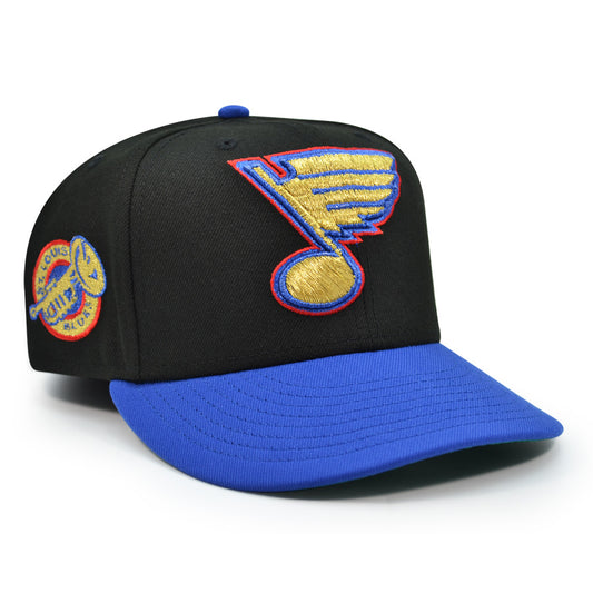 St.Louis Blues "LOU NOTES" Exclusive New Era 59Fifty Fitted Hat - Black/Royal