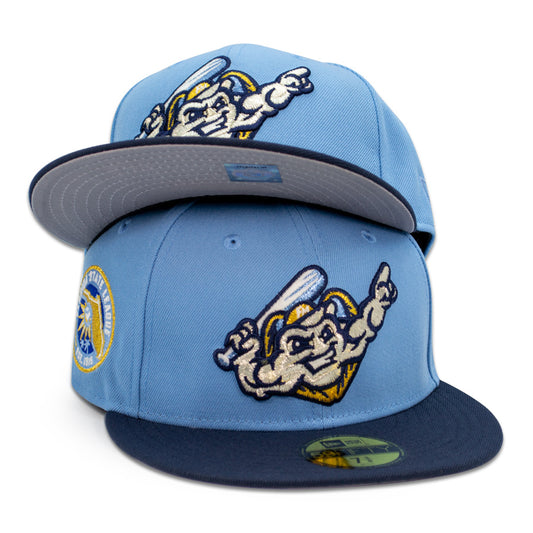 Fort Myers Mighty Mussels "Muscle Gym" Exclusive New Era 59Fifty Fitted Hat - Sky/Navy