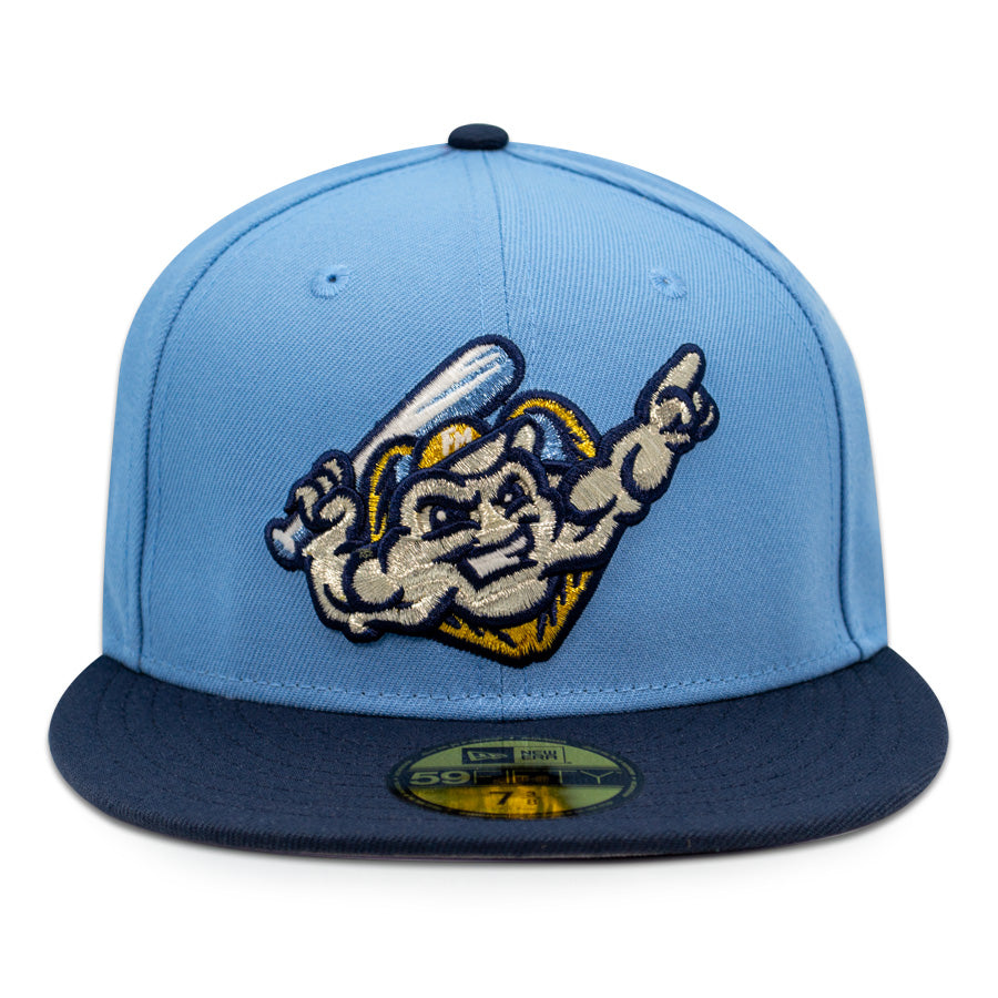 Fort Myers Mighty Mussels "Muscle Gym" Exclusive New Era 59Fifty Fitted Hat - Sky/Navy