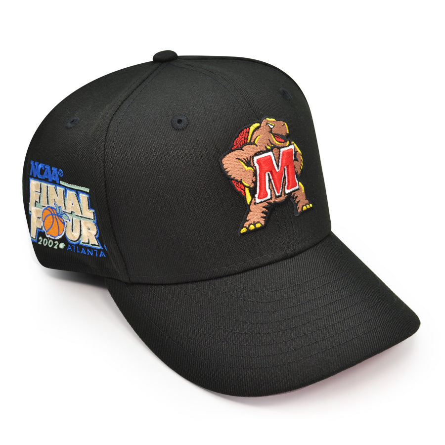 Maryland Terrapins 2002 FINAL FOUR Exclusive New Era 59Fifty Fitted NCAA Hat - Black/Pinky UV