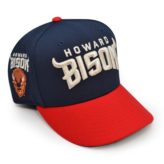 Howard Bison ENRAGED Exclusive New Era 59Fifty Fitted NCAA Hat - Navy/Red