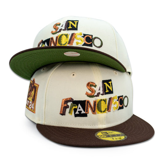 San Francisco Giants "PRIVATE WILLIE" Ransom Notes Exclusive New Era 59Fifty Fitted Hat - Chrome/Burntwood