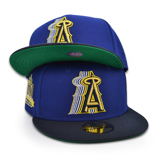 Los Angeles Angels "BLUE ANGELS" 50th Anniversary Exclusive New Era 59Fifty Fitted Hat - Dark Royal/Black