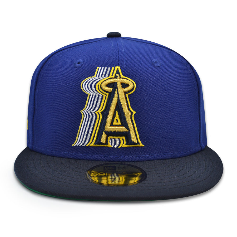 Los Angeles Angels "BLUE ANGELS" 50th Anniversary Exclusive New Era 59Fifty Fitted Hat - Dark Royal/Black