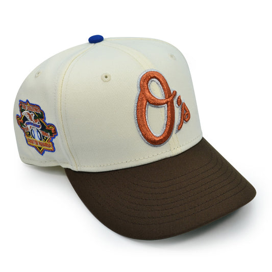 Baltimore Orioles "O's in the BANK" 100 SEASONS Exclusive New Era 59Fifty Fitted Hat - Chrome/Walnut