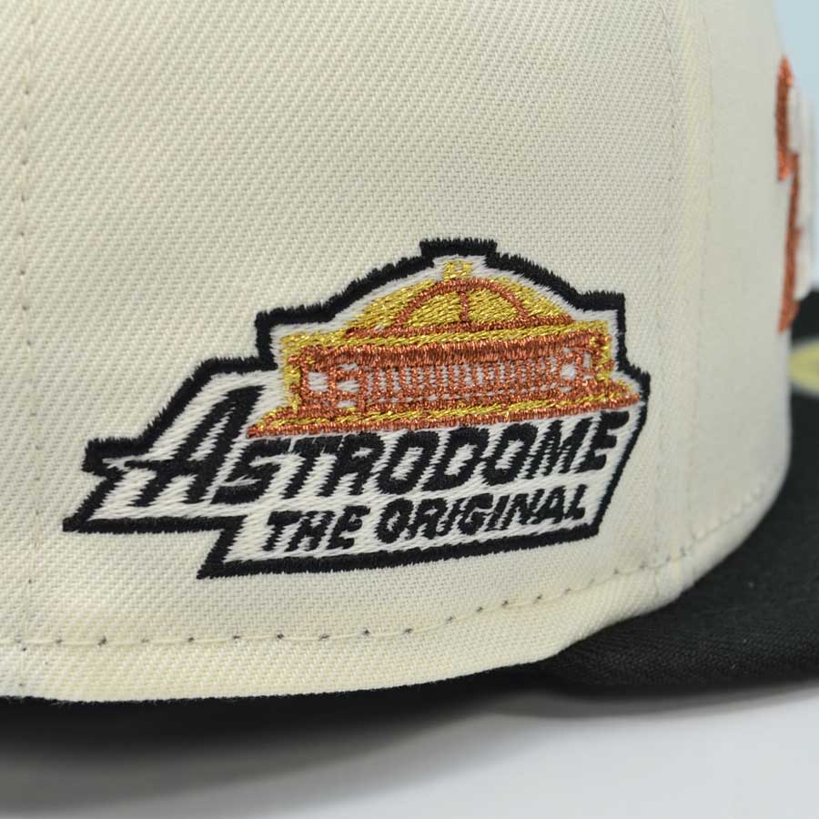 Houston Astros "HFD STROS" Astrodome Exclusive New Era 59Fifty Fitted Hat - Chrome/Black