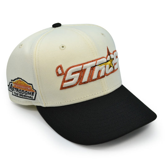 Houston Astros "HFD STROS" Astrodome Exclusive New Era 59Fifty Fitted Hat - Chrome/Black