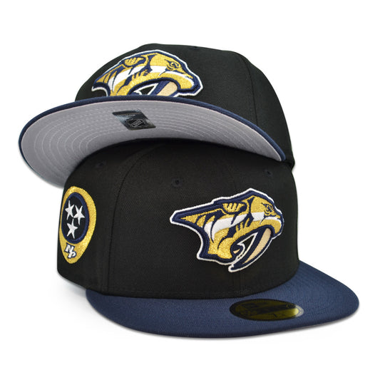 Nashville Predators "CELL BLOCK" Exclusive New Era 59Fifty Fitted Hat - Black/Navy