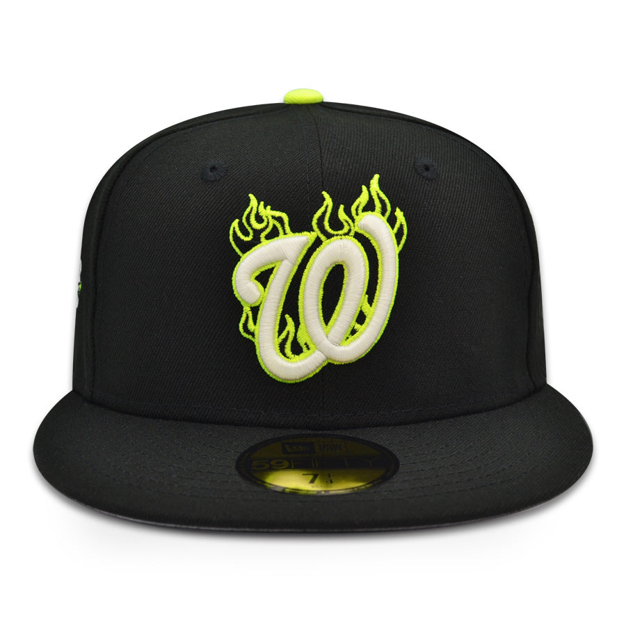 Washington Nationals "CYBER FLAME" Exclusive New Era 59Fifty Fitted Hat - Black