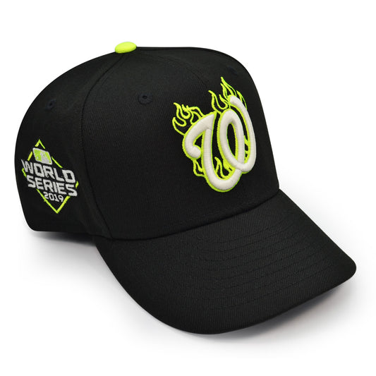 Washington Nationals "CYBER FLAME" Exclusive New Era 59Fifty Fitted Hat - Black