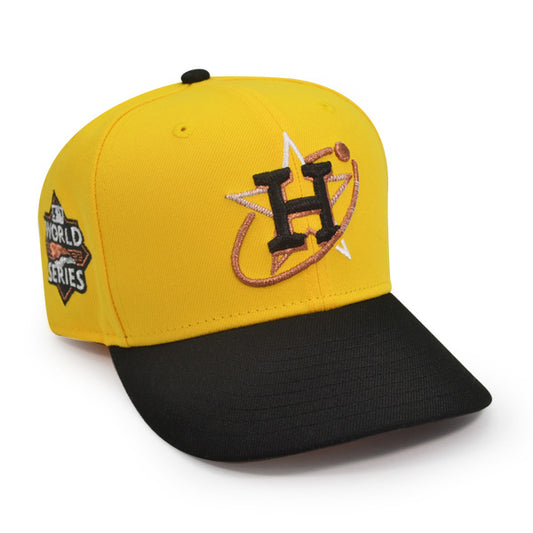 Houston Astros 2022 WORLD SERIES Exclusive New Era 59Fifty Fitted Hat - Canary Yellow/Black