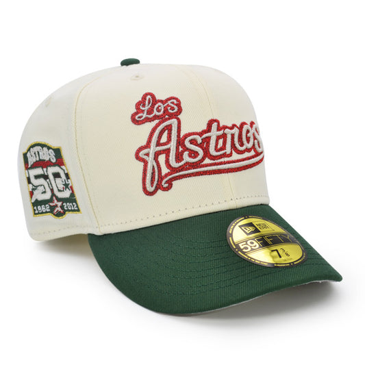 Houston Los Astros 50th ANNIVERSARY Exclusive New Era 59Fifty Fitted Hat – Chrome/Cilantro Green