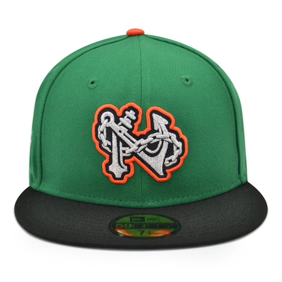 Norfolk Tides "CHESAPEAKE CHAMPS" Exclusive New Era 59Fifty Fitted Hat - Kelly Green/Black