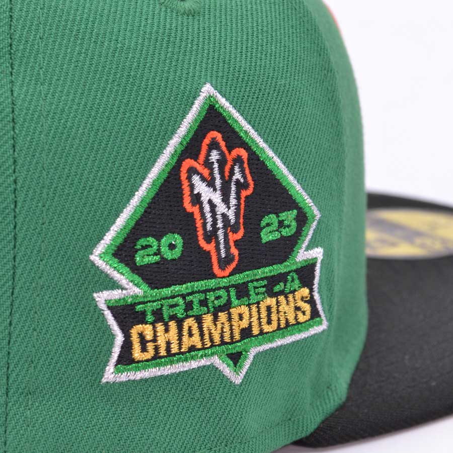 Norfolk Tides "CHESAPEAKE CHAMPS" Exclusive New Era 59Fifty Fitted Hat - Kelly Green/Black