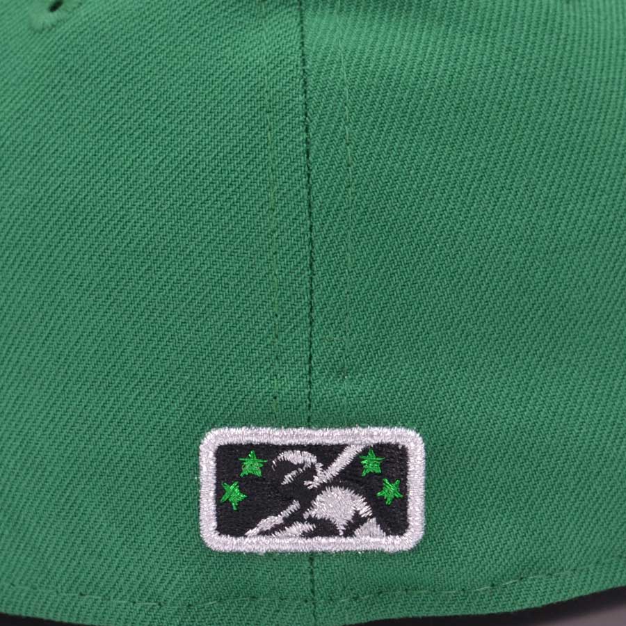 Norfolk Tides "CHESAPEAKE CHAMPS" Exclusive New Era 59Fifty Fitted Hat - Kelly Green/Black