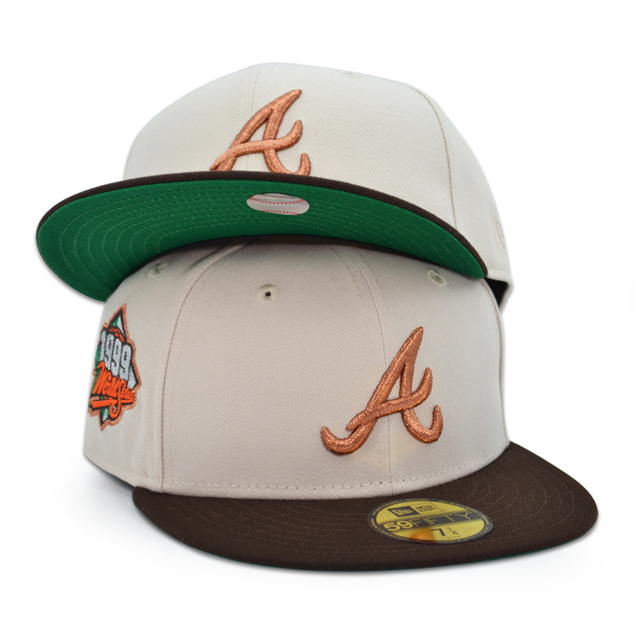 Atlanta Braves "BURNT AMBER" Exclusive New Era 59Fifty Fitted Hat - Stone/Burntwood