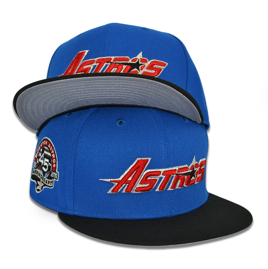 Houston Astros "DAYS BEFORE" Exclusive New Era 59Fifty Fitted Hat - Blue Azure/Black