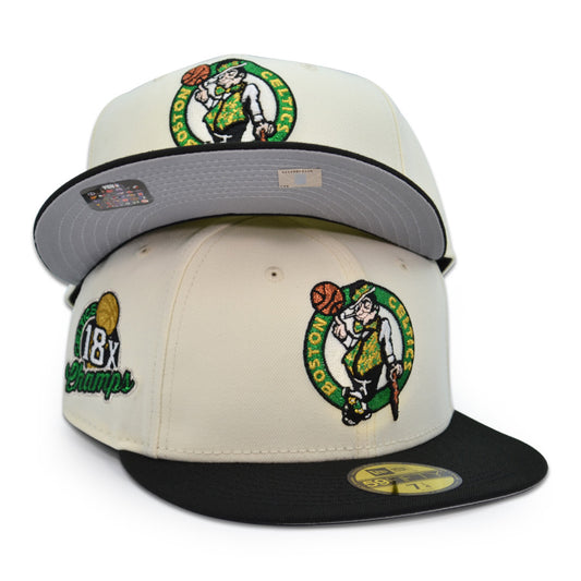 Boston Celtics "TITLE TOWN" Exclusive New Era 59Fifty Fitted Hat -Chrome/Black