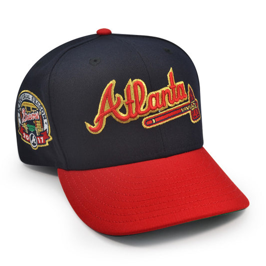 Atlanta Braves 2017 INAUGURAL SEASON Exclusive New Era 59Fifty Fitted Hat - Navy/Red