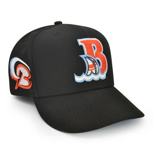 Bowie BaySox MILB Exclusive New Era 59Fifty Fitted Hat - Black/Sky UV