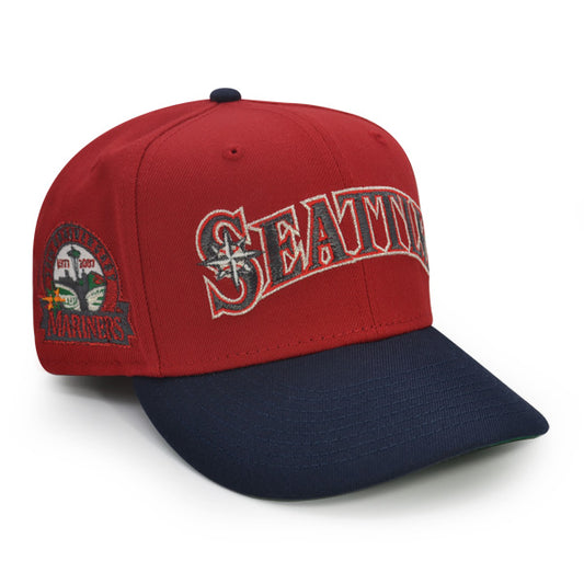 Seattle Mariners 40th ANNIVERSARY Exclusive New Era 59Fifty Fitted Hat - Pinot/Navy