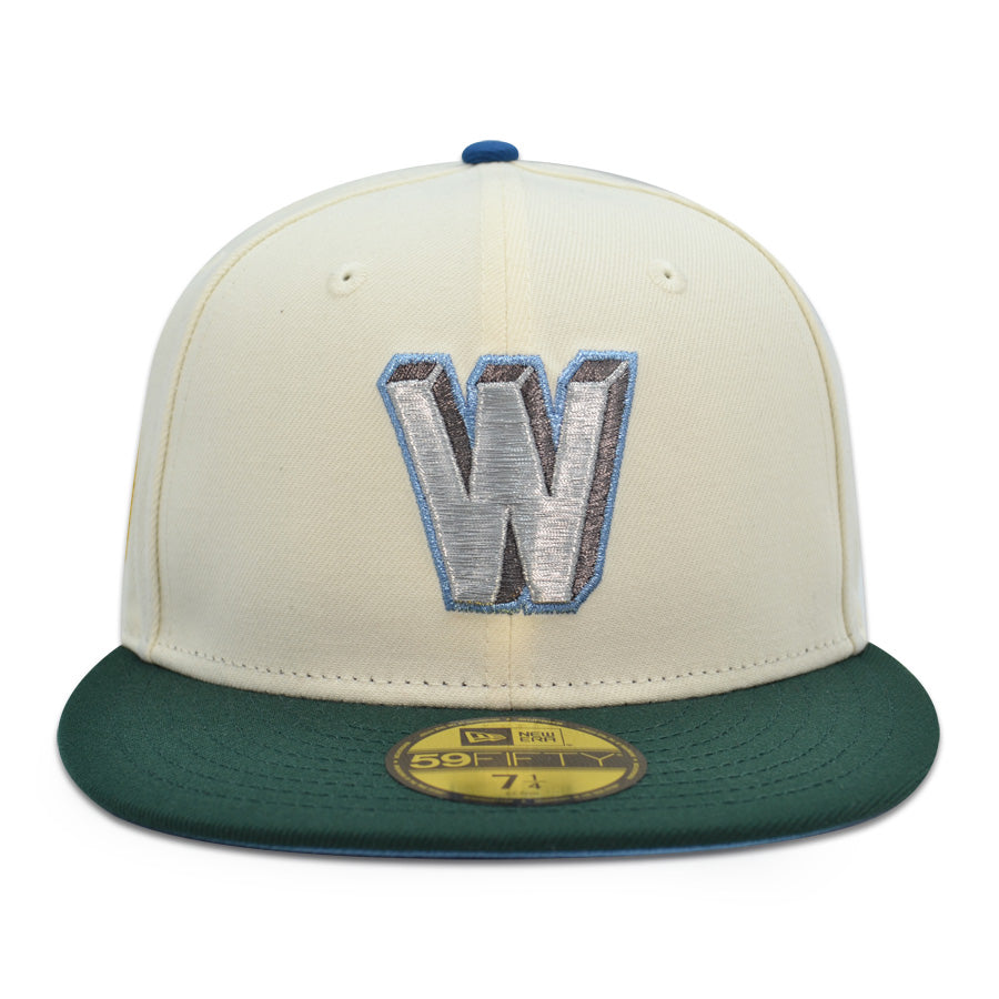 Washington Senators "WORLD CLASS" Exclusive New Era 59Fifty Fitted Hat - Chrome/Pine