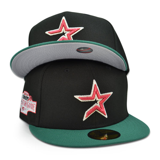 Houston Astros "04 CHAMPIONSHIP BELT" Exclusive New Era 59Fifty Fitted Hat - Black/Emerald