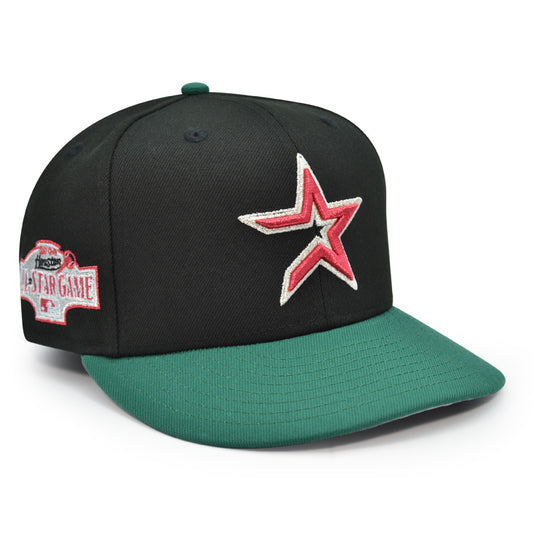 Houston Astros "04 CHAMPIONSHIP BELT" Exclusive New Era 59Fifty Fitted Hat - Black/Emerald