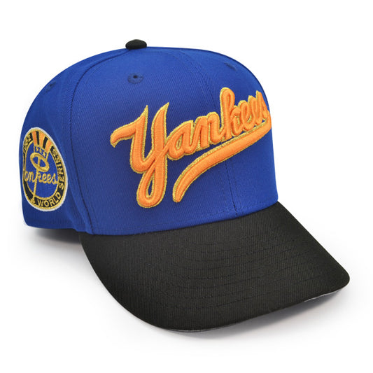 New York Yankees 1962 WORLD SERIES Exclusive New Era 59Fifty Fitted Hat - Light Royal/Black