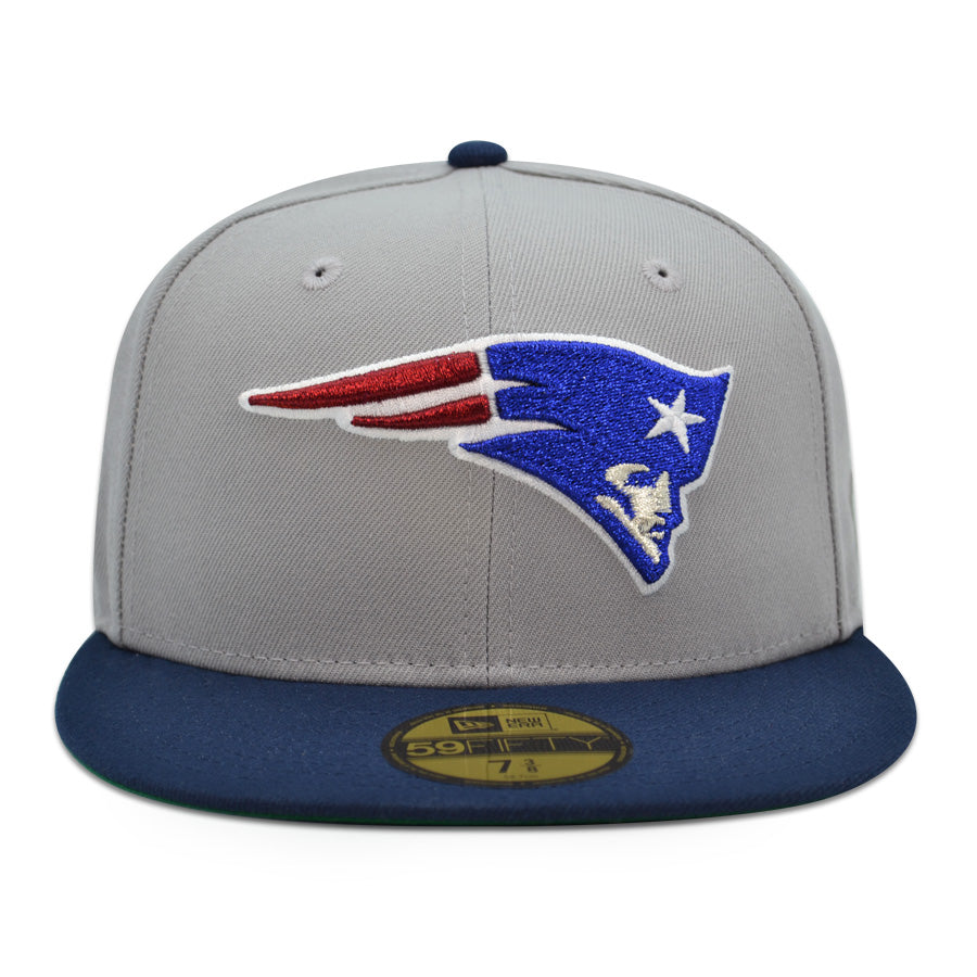 New England Patriots "TUCK RULE" Throwback Exclusive New Era 59Fifty Fitted Hat - Gray/Oceanside