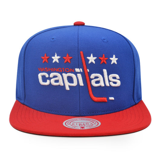 Washington Capitals Mitchell & Ness NHL Team 2 Tone 2.0 Snapback Adjustable Hat - Royal/Red