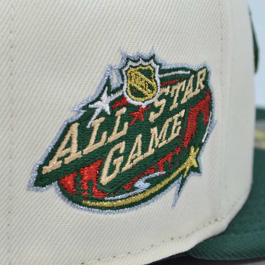 Minnesota Wild "PUCKS AND PINES" Exclusive New Era 59Fifty Fitted Hat - Chrome/Dark Green