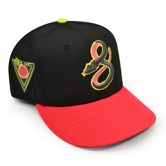 Arizona Diamondbacks SERPIENTES Exclusive New Era 59Fifty Fitted Hat - Black/Lava Red