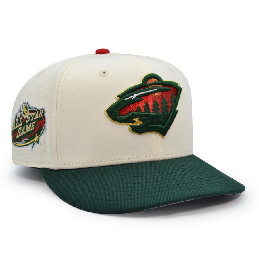 Minnesota Wild "PUCKS AND PINES" Exclusive New Era 59Fifty Fitted Hat - Chrome/Dark Green