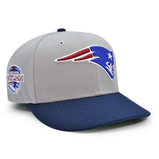 New England Patriots "TUCK RULE" Throwback Exclusive New Era 59Fifty Fitted Hat - Gray/Oceanside