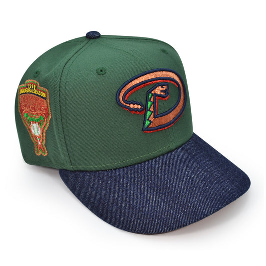 Arizona Diamondbacks 1989 INAUGURAL Exclusive New Era 59Fifty Fitted Hat - MtPine/Denim