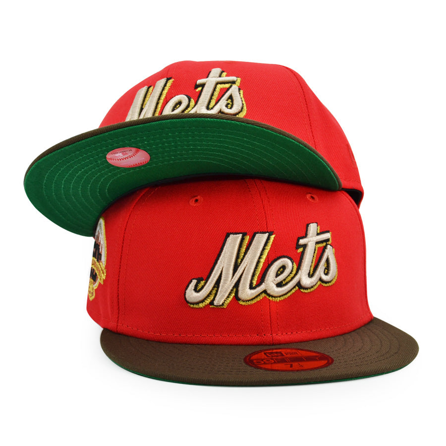 New York Mets 50th ANNIVERSARY Exclusive New Era 59Fifty Fitted Hat - FDR/Walnut