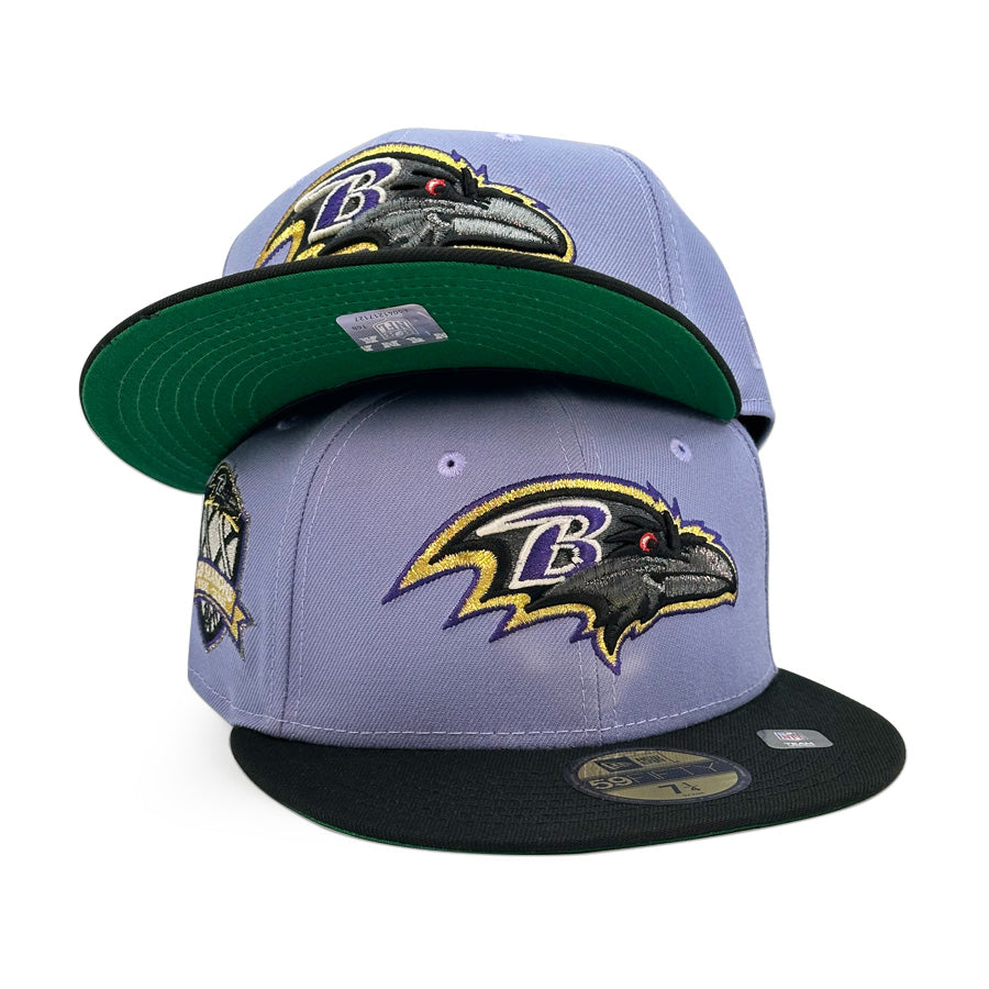 Baltimore Ravens "FLOCK-OFF" Exclusive New Era 59Fifty Fitted Hat - Lavender/Black