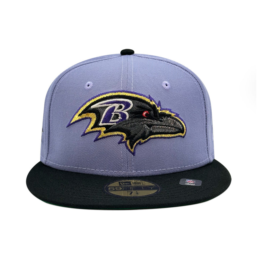 Baltimore Ravens "FLOCK-OFF" Exclusive New Era 59Fifty Fitted Hat - Lavender/Black