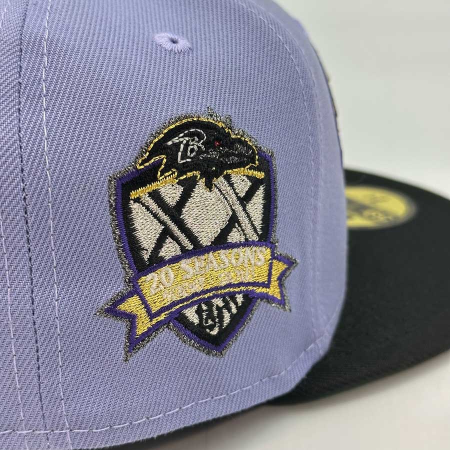 Baltimore Ravens "FLOCK-OFF" Exclusive New Era 59Fifty Fitted Hat - Lavender/Black