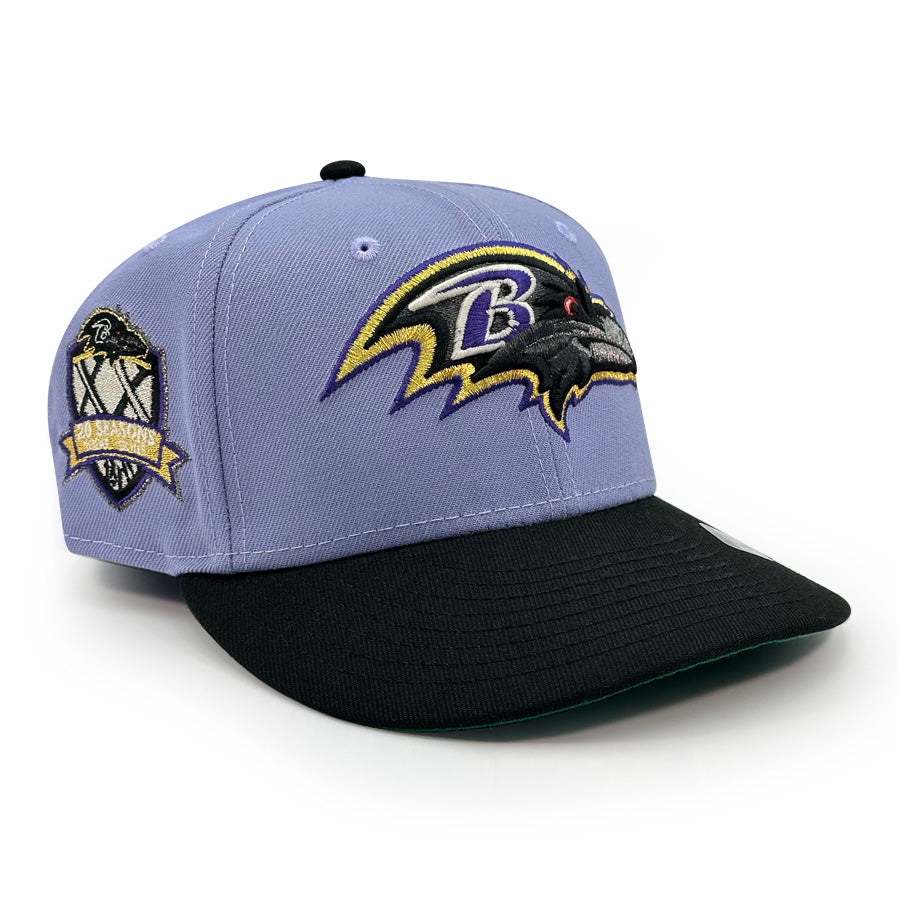 Baltimore Ravens "FLOCK-OFF" Exclusive New Era 59Fifty Fitted Hat - Lavender/Black