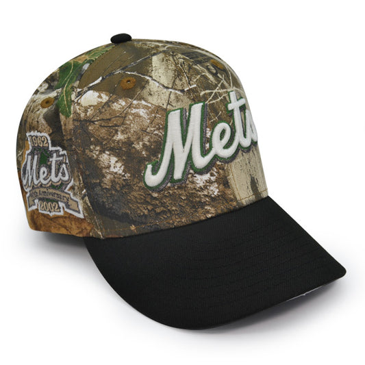 New York Mets 40th ANNIVERSARY Exclusive New Era 59Fifty Fitted Hat - Real Tree Camo/Black