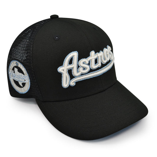 Houston Astros ICY TRUCKER Exclusive New Era 59Fifty Fitted Hat - Black/Icy UV