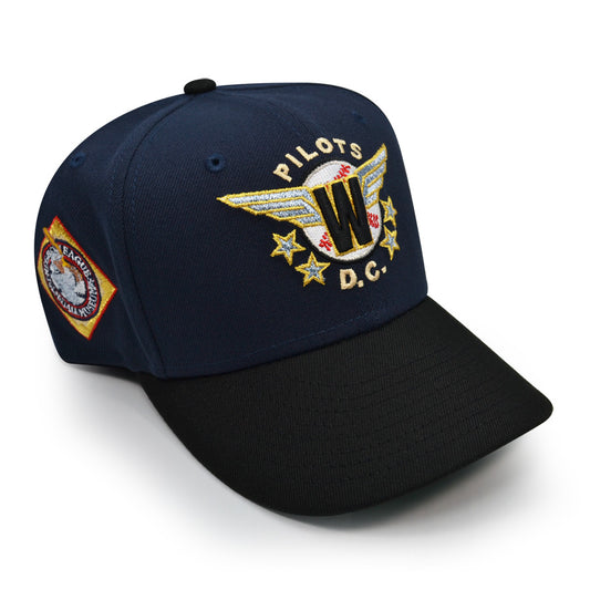 Washington Pilots NEGRO LEAGUE Exclusive New Era 59Fifty Fitted Hat - Navy/Black