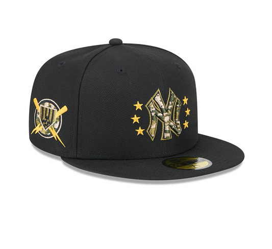 New York Yankees New Era 2024 Armed Forces Day On-Field 59FIFTY Fitted Hat - Black