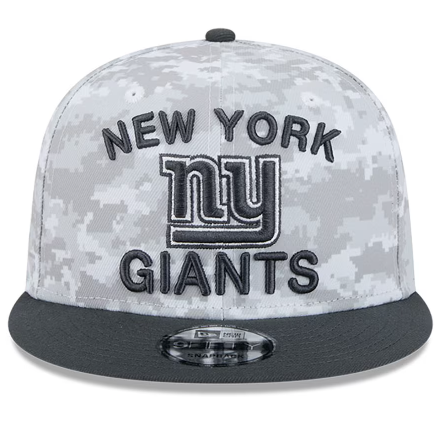 New York Giants New Era 2024 Salute To Service 9Fifty Snapback Hat - Chrome/Graphite