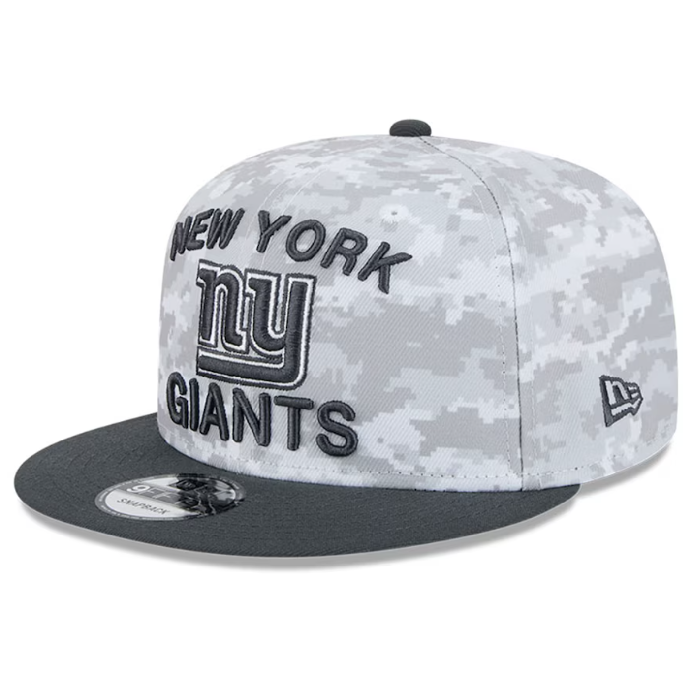 New York Giants New Era 2024 Salute To Service 9Fifty Snapback Hat - Chrome/Graphite