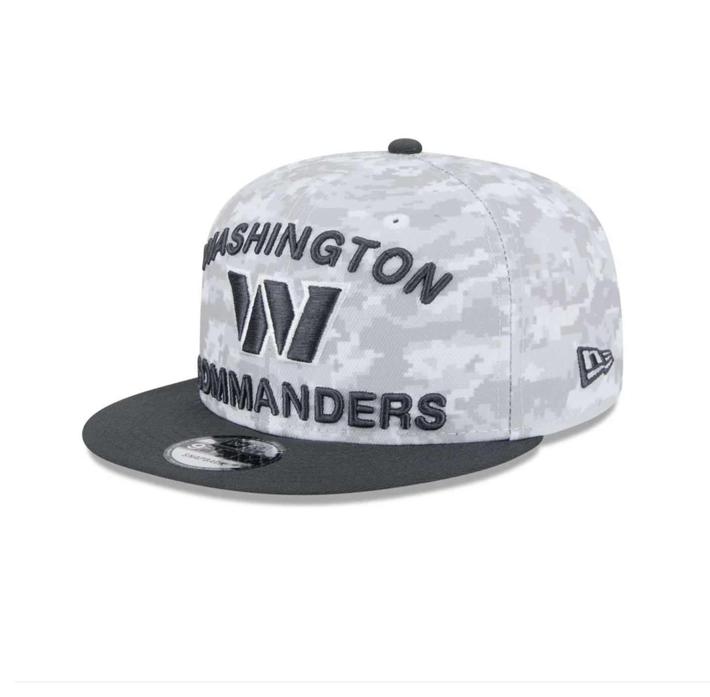 Washington Commanders New Era 2024 Salute To Service 9Fifty Snapback Hat - Chrome/Graphite