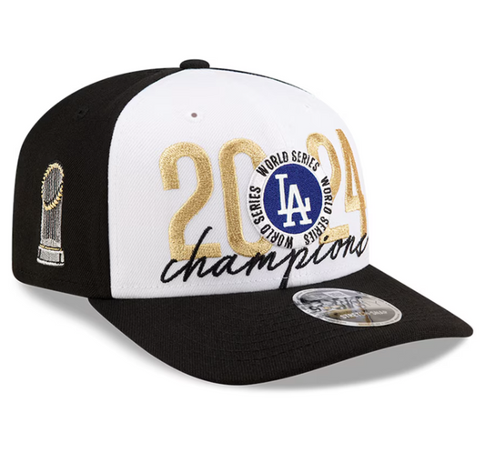 Los Angeles Dodgers New Era 2024 World Series Champions Locker Room 9SEVENTY Stretch-Snap Hat – Black