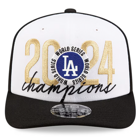 Los Angeles Dodgers New Era 2024 World Series Champions Locker Room 9SEVENTY Stretch-Snap Hat – Black